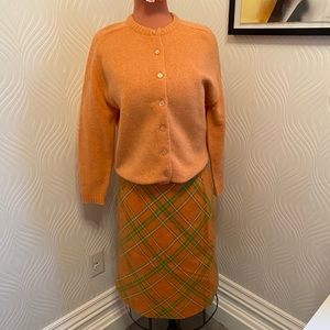 Vintage 1950’s Plaid skirt & cardigan